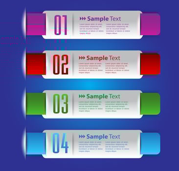 Colorful 4-step Infographic vector