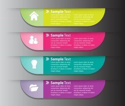 Colorful 4-step Infographic vector