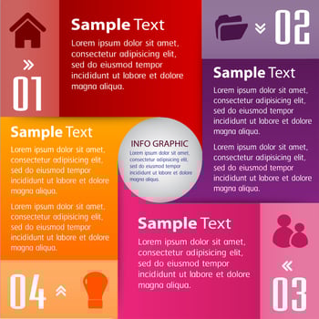 Colorful 4-step Infographic vector