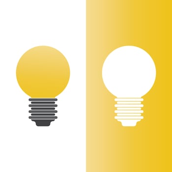 light bulb symbol icon vector