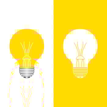 light bulb symbol icon vector
