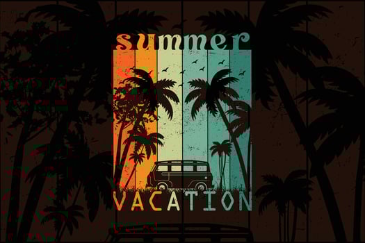 summer vacation holidays t shirt design vector