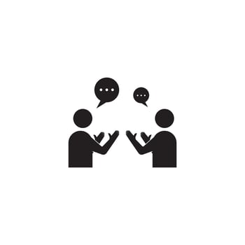 People talking icon vector