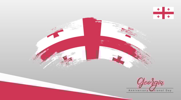 Happy National Day Georgia. Banner, Greeting card, Flyer design. Poster Template Design vector