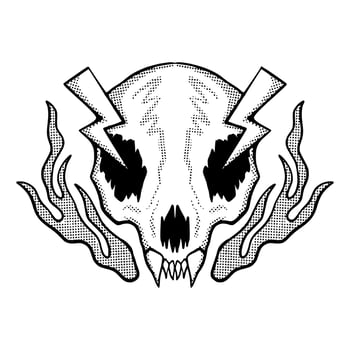 skull illustration vector for print on tshirt, poster, logo, stickers etc