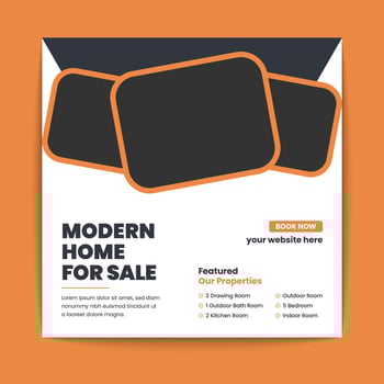 Real Estate Social Media Template vector