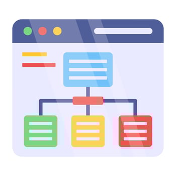 Perfect design icon of web hierarchy vector