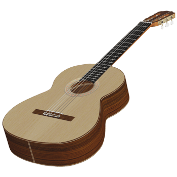 acoustic guitar wooden guitar classical guitar png 3d illustration