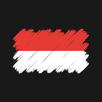 Indonesia or Monaco Flag Brush Strokes. National Flag vector