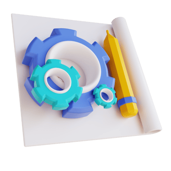 3D illustration creative tools and paper png