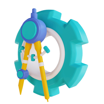 3D illustration engineering gear png