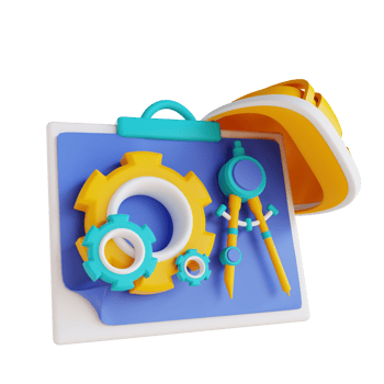 3D illustration helmets and creative tools png