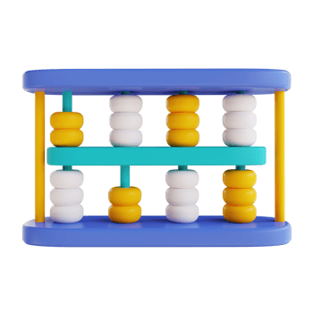 3D illustration abacus png