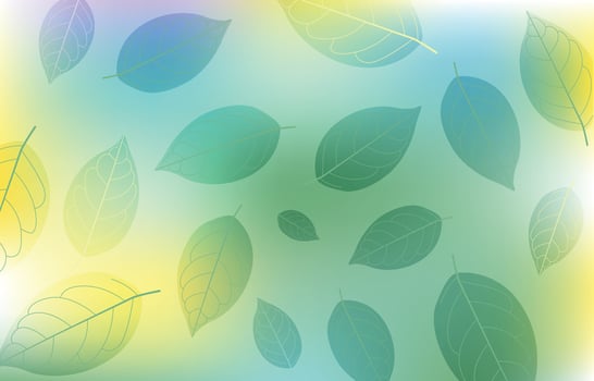 Pastel Green Yellow Leaf Organic Nature Background vector