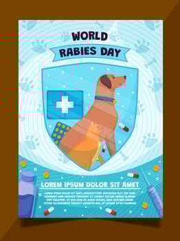 World Rabies Day Poster vector