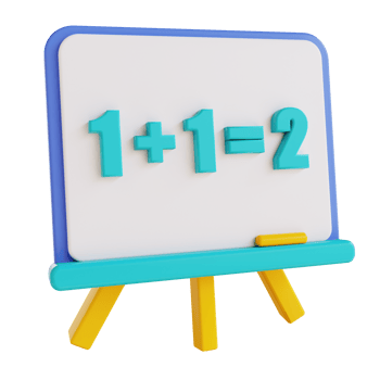3D illustration whiteboard png