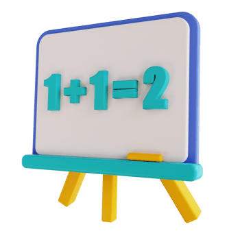 3D illustration whiteboard png