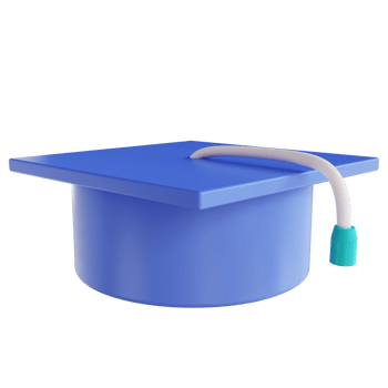 3D illustration graduation hat png
