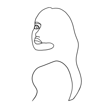 Line Art Woman png