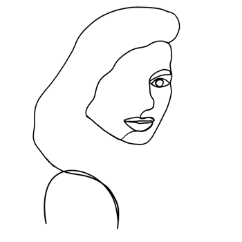 Line Art Woman png
