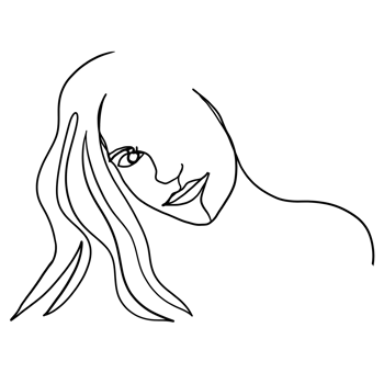 Line Art Woman png