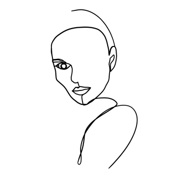 Line Art Woman png