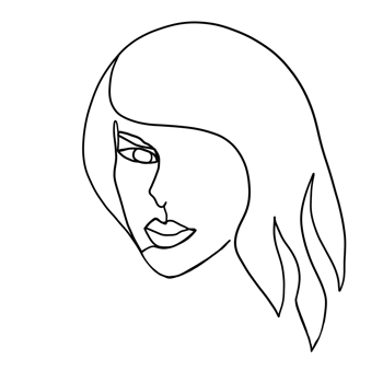 Line Art Woman png