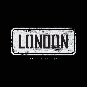 London t-shirt and apparel design vector