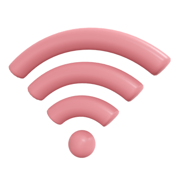 3D rendering WiFi icon png