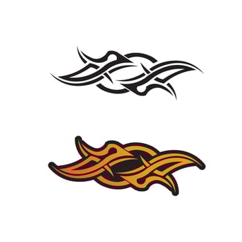 tribal, classic , black, ethnic tattoo icon vector illustration design logo