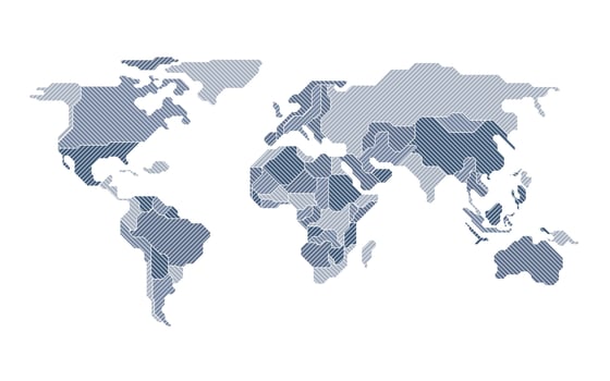 gray world map vector