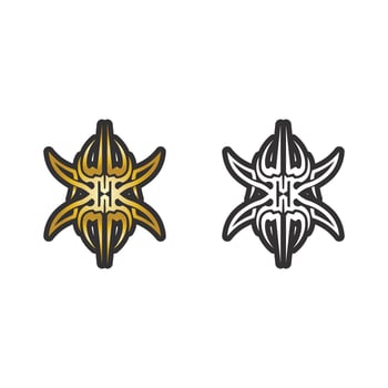 tribal, classic , black, ethnic tattoo icon vector illustration design logo