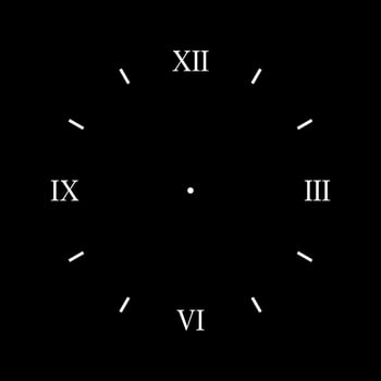Clock For Wall, Interior, and Exterior. Flat Illustration.Vector Illustration vector