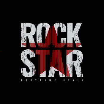 Rockstar t-shirt and apparel design vector