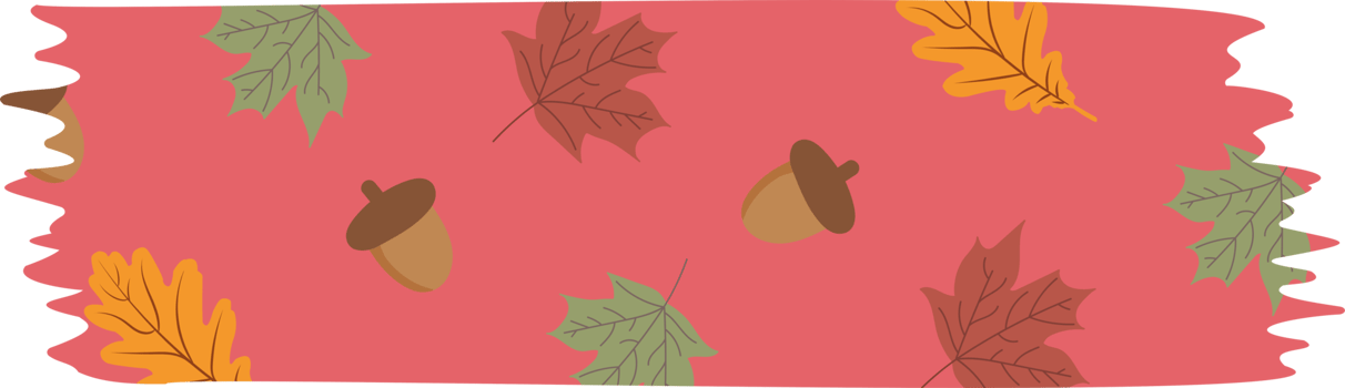 washi tape autumn concept drawing png