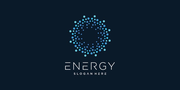 Energy vector icon logo design with creative modern unique style Premium Vector