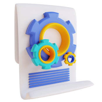 3D illustration code document png