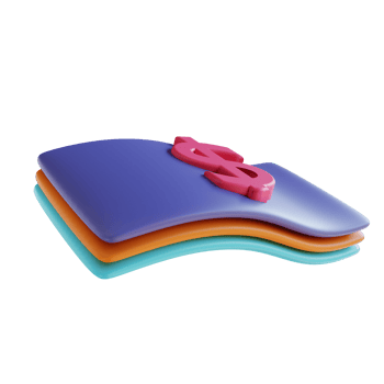 3D illustration cash money png