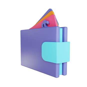3D illustration wallet png