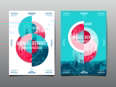 annual report  template layout design, Typography flat design vector