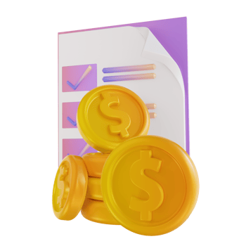 3D illustration colorful money agreement png
