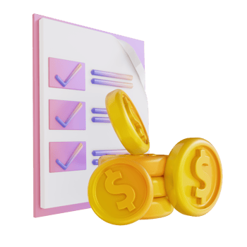 3D illustration colorful money agreement png