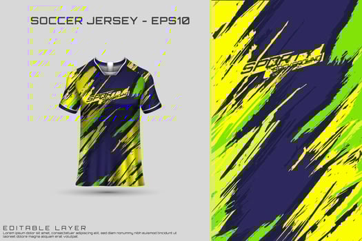 Sports jersey and t-shirt template sports jersey design vector. Sports design for football, racing, gaming jersey. Vector. vector