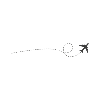 Dashed Line Airplane Route png
