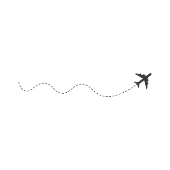 Dashed Line Airplane Route png