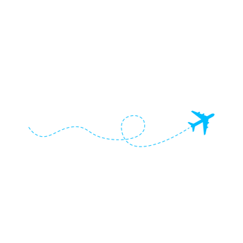 Dashed Line Airplane Route png