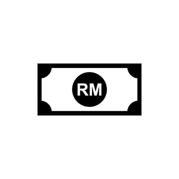 Malaysia Currency Icon Symbol, MYR, Ringgit Money Paper. Vector Illustration