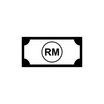 Malaysia Currency Icon Symbol, MYR, Ringgit Money Paper. Vector Illustration