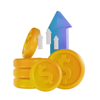 3D illustration colorful top up money png