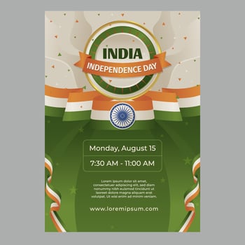 India Independence Day Poster vector